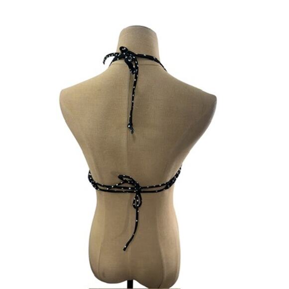 "Victoria Secret" Bikini Top Size 34B Black White Polka Dots Beach Sexy Vacation - Picture 3 of 9